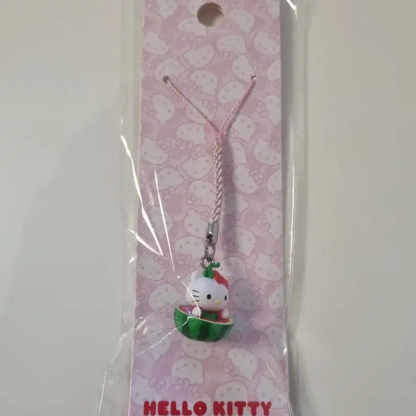 [BUNJANG] Hello Kitty 50th Anniversary Watermelon Strap Charm / 헬로키티 50주년 광주 수박 스트랩