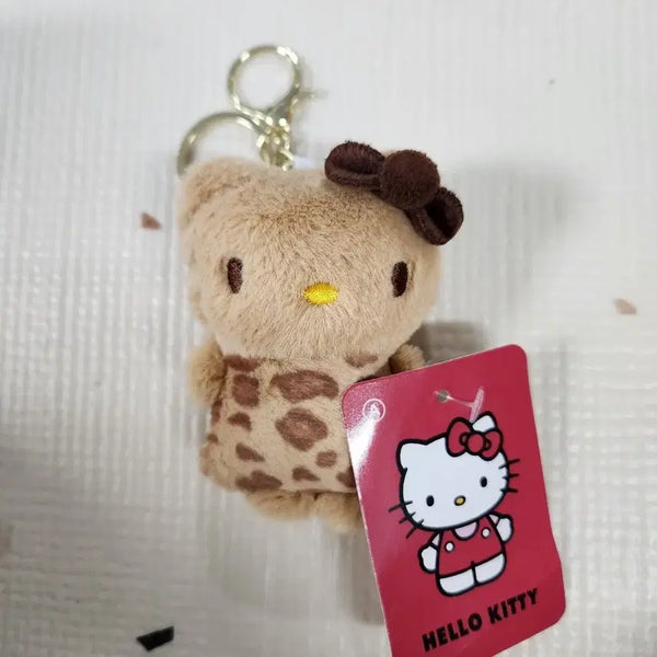 [BUNJANG] Brown Leopard Hello Kitty Keychain New / 브라운 호피키티 키링 새상품