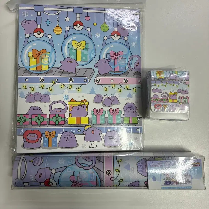 [BUNJANG] Pokemon Card Game Ditto's Day Collection File, Playmat, and Deck Case Set / 포켓몬카드게임 메타몽의하루 컬렉션파일 플레이매트 덱케이스