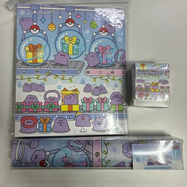 [BUNJANG] Pokemon Card Game Ditto's Day Collection File, Playmat, and Deck Case Set / 포켓몬카드게임 메타몽의하루 컬렉션파일 플레이매트 덱케이스