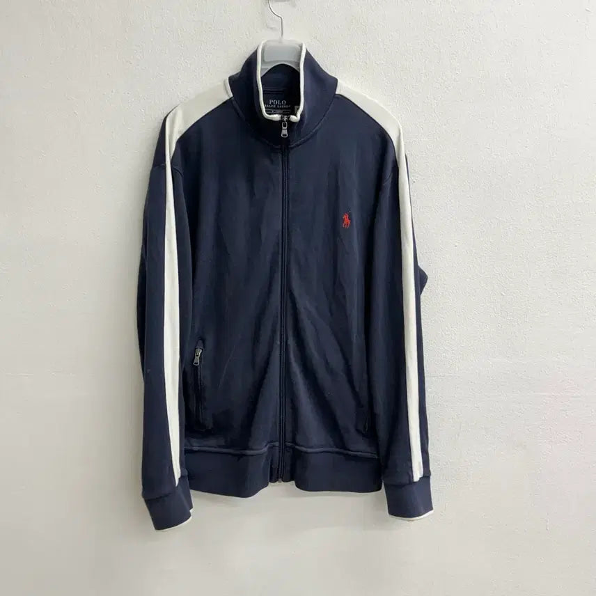 [BUNJANG] Polo Ralph Lauren New QR Navy Zip-Up Track Jacket M / 폴로 랄프로렌 신형 QR 네이비 집업 트랙 자켓 M