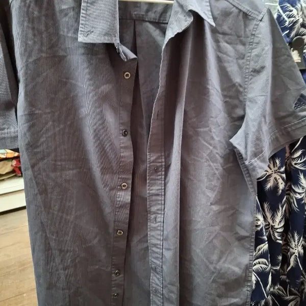 [BUNJANG] Adidas Men's Short Sleeve Shirt Grey Size 105 / 아디다스 남성 반팔 셔츠 그레이105