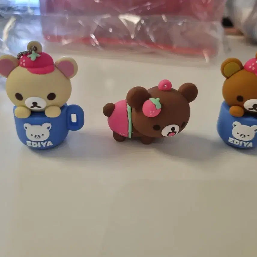 [BUNJANG] Rilakkuma Ediya Collaboration Magnet Keychain Set / 리락쿠마 이디야 키링마그넷
