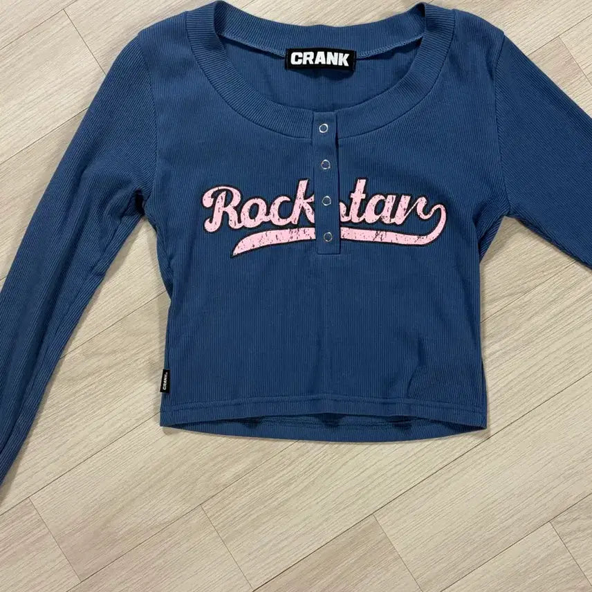 [BUNJANG] CRNK Rockstar Long Sleeve T-Shirt Blue / 크랭크 락스타 긴팔 티셔츠 블루