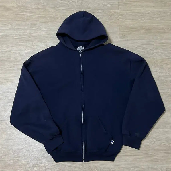 [BUNJANG] 00s Russell Athletic Navy Hooded Zip-Up Jacket (L) / 00s 러셀후드집업 L  네이비