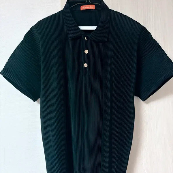 [BUNJANG] Raphanato Etoile Pleats Short Sleeve Collar Shirt / 라피나토 에뚜알 플리츠 반팔카라(텍만 제거된 새상품)
