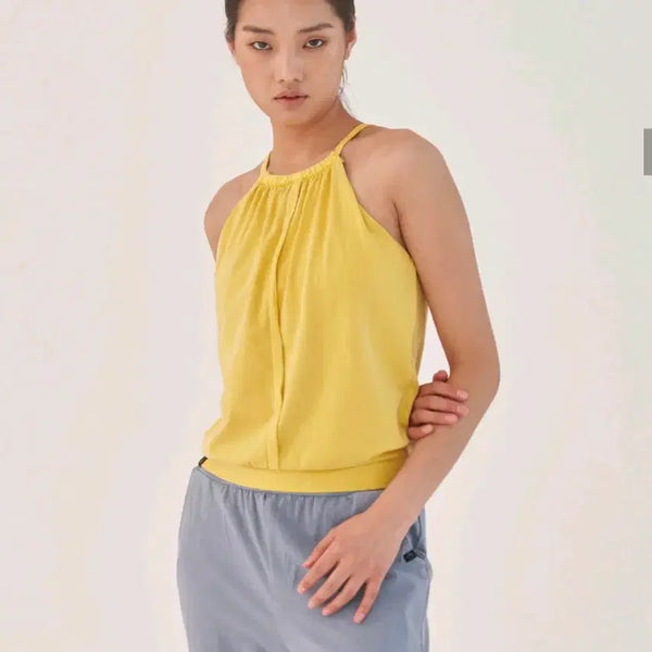 [BUNJANG] Ozis Halterneck Pigment Camisole Red Brick S / 오즈이즈 홀터넥 피그먼트 캐미솔 레드브릭 S
