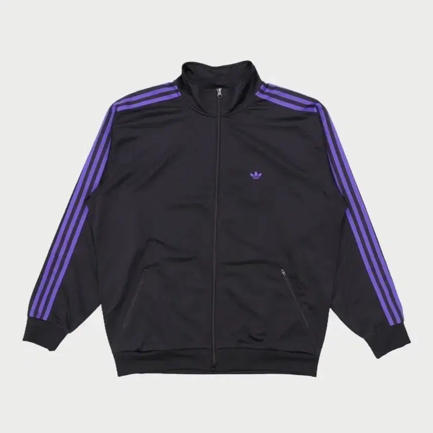 [BUNJANG] Adidas Trefoil Track Top Jacket Black Purple L / 아디다스 트랙탑 자켓 삼선져지 블랙퍼플 L