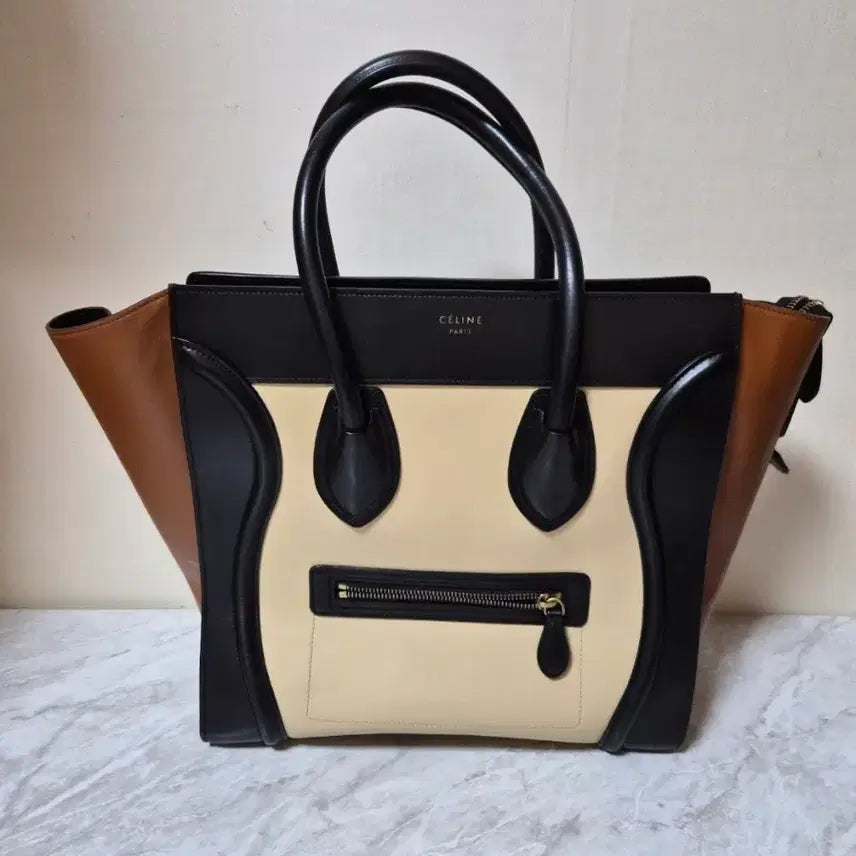 [BUNJANG] Celine Luggage Bag Camel/Black/Ivory / 셀린느 러기지백 카멜/블랙/아이보리