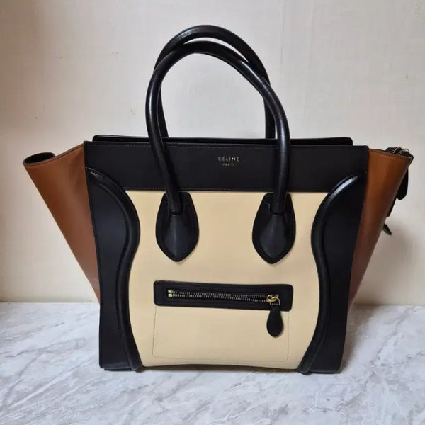 [BUNJANG] Celine Luggage Bag Camel/Black/Ivory / 셀린느 러기지백 카멜/블랙/아이보리