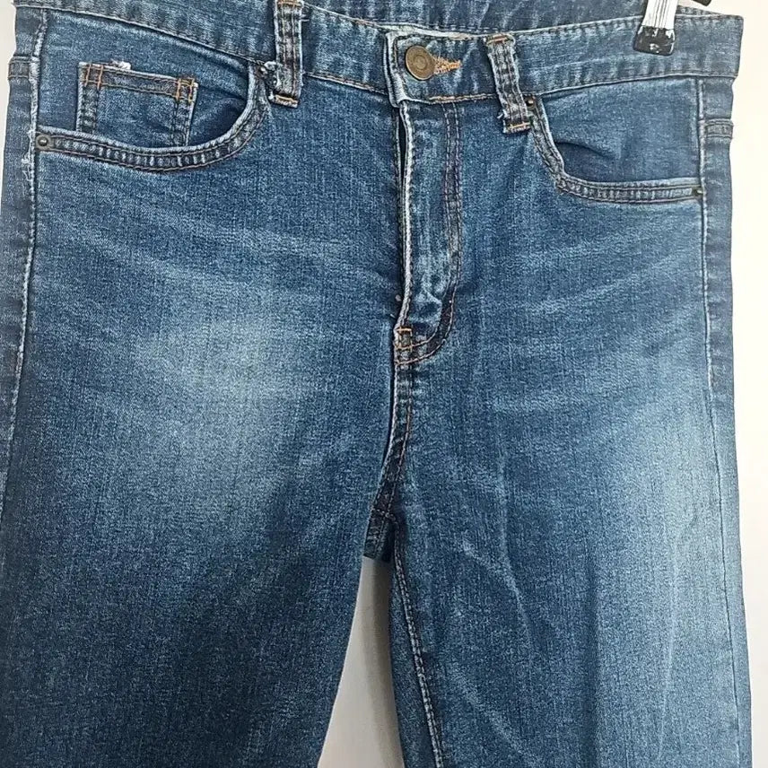 [BUNJANG] Distressed Gradient Hem Skinny Jeans (Size 55) / 워싱. 찢청  밑단 그라데이션 스키니. 청바지 ( 55)