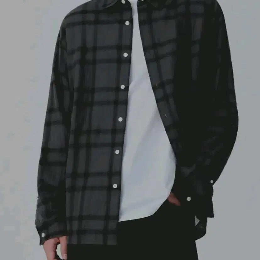 [BUNJANG] Relaxed Ombre Check Shirt Size 2 / 판매) 릴렉스드 옴브레 체크셔츠 2 사이즈