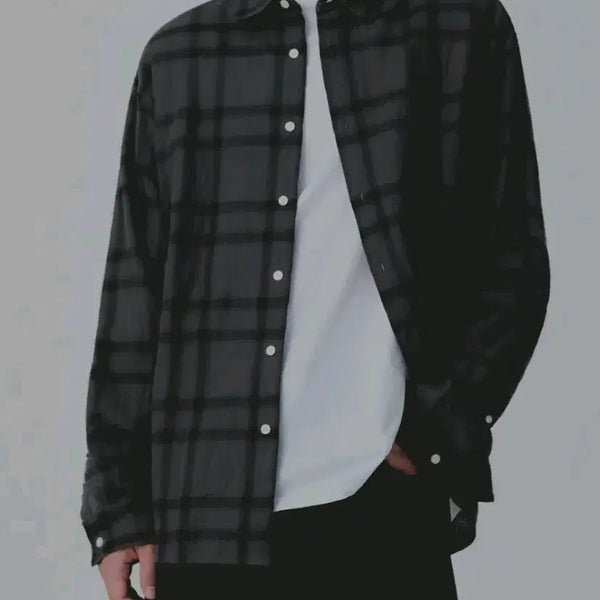 [BUNJANG] Relaxed Ombre Check Shirt Size 2 / 판매) 릴렉스드 옴브레 체크셔츠 2 사이즈