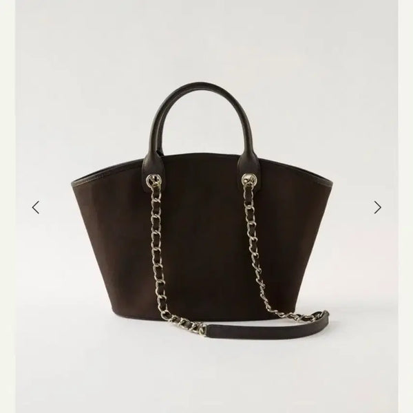 [BUNJANG] SIE Garden Canvas Chain Bag Medium Brown / SIE 시에 가든캔버스체인백 미디엄 브라운