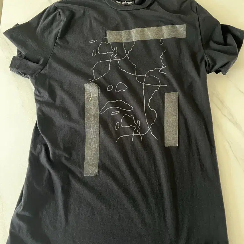 [BUNJANG] Neil Barrett Printing Black Short Sleeve T-Shirt XL / 닐바렛 프린팅 블랙 반팔 XL사이즈