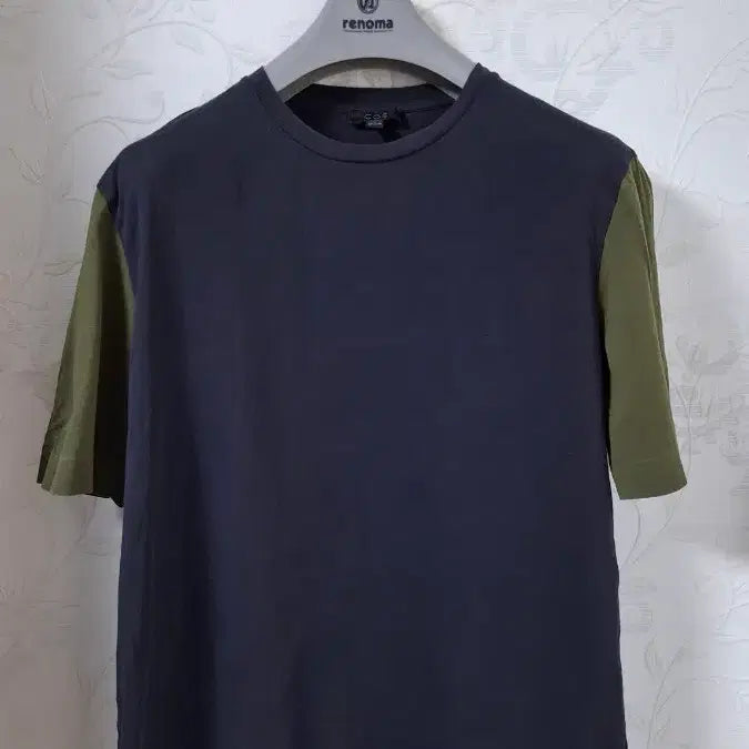 [BUNJANG] COS Men's Cotton Colorblock T-Shirt / 코스 남성 코튼 반팔티 100