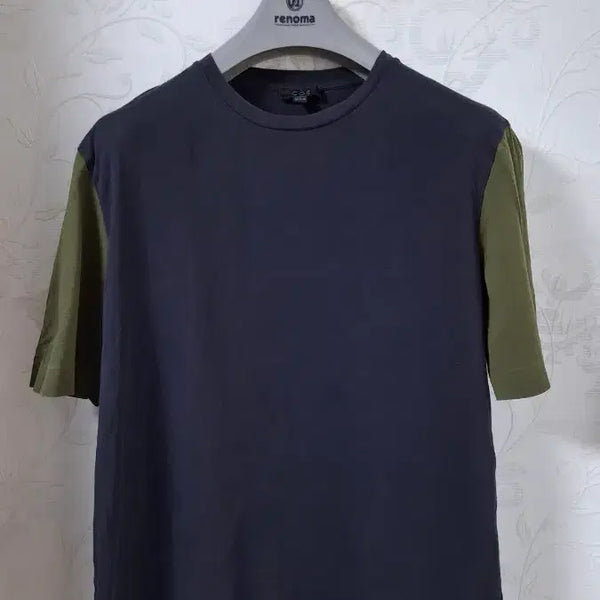[BUNJANG] COS Men's Cotton Colorblock T-Shirt / 코스 남성 코튼 반팔티 100