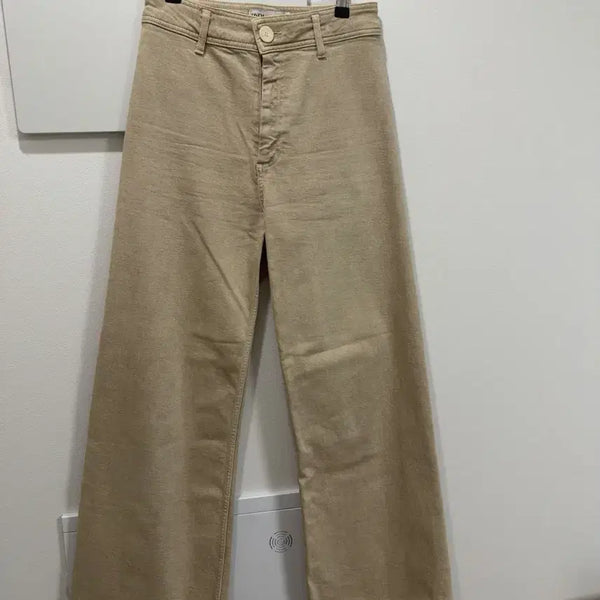 [BUNJANG] ZARA Marine Straight Beige Wide Pants / ZARA 마린 스트레이트 베이지 와이드 팬츠