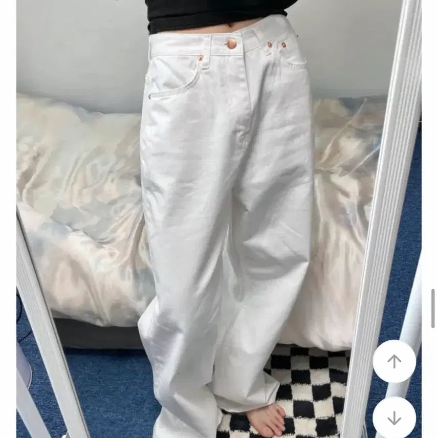 [BUNJANG] OPIUM Color Boy-Fit Wide Pants White / 오피엠 color boy-fit wide pants 화이트 팬츠