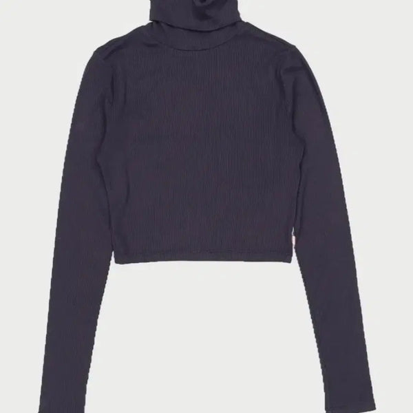 [BUNJANG] Levi's Ribbed Turtleneck Cropped Knit / 리바이스 골지 터틀넥 크롭 니트