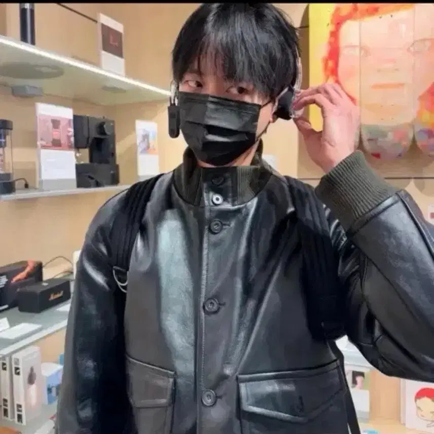 [BUNJANG] AfterPray A1 Leather Jacket L Size / 애프터프레이 a1 가죽자켓 L사이즈