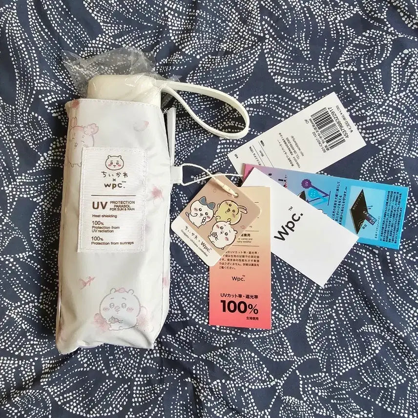 [BUNJANG] Wpc x Chiikawa Collaboration Lightweight Foldable 5-Section Blackout Sun Umbrella / Wpc 양산 치이카와 콜라보 경량 접이식 5단 암막 우양산 양우산 먼작귀