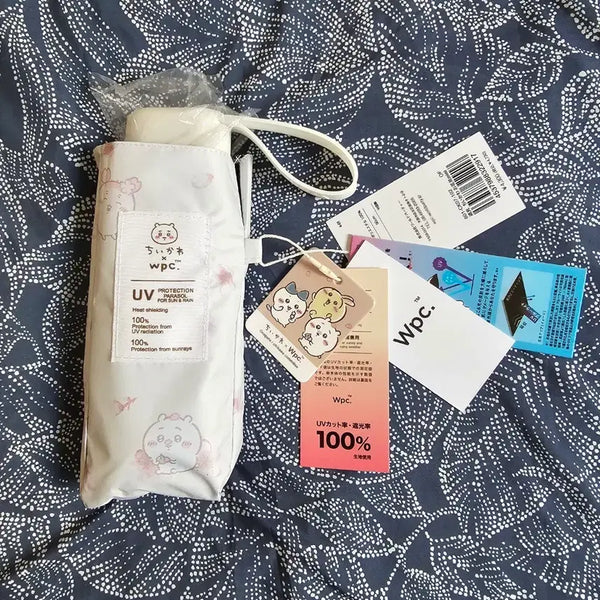 [BUNJANG] Wpc x Chiikawa Collaboration Lightweight Foldable 5-Section Blackout Sun Umbrella / Wpc 양산 치이카와 콜라보 경량 접이식 5단 암막 우양산 양우산 먼작귀