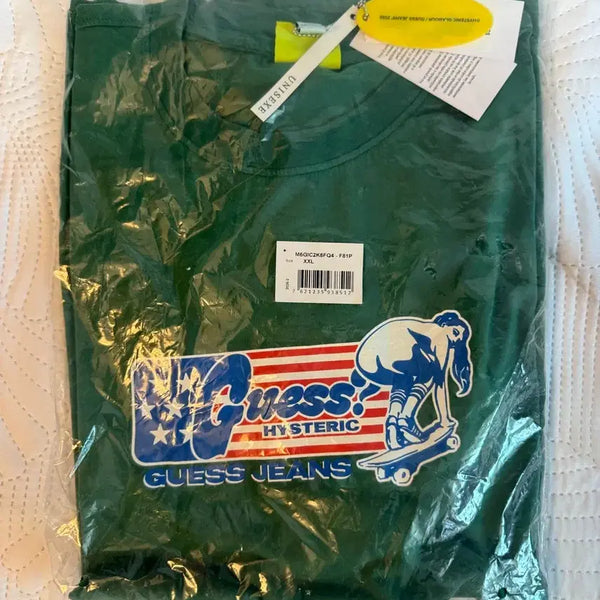 [BUNJANG] Guess Jeans x Hysteric Glamour Printed T-Shirt Green / [XXL] 게스 진 x 히스테릭 글래머 프린티드 티셔츠 그린