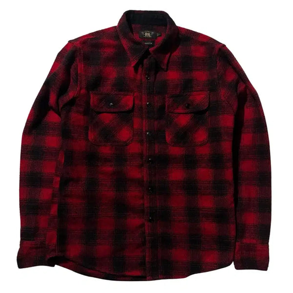 [BUNJANG] RRL Ralph Lauren Buffalo Check Flannel Work Shirt (M) / [M] RRL 더블알엘 랄프로렌 버팔로 체크 플란넬 워크 셔츠