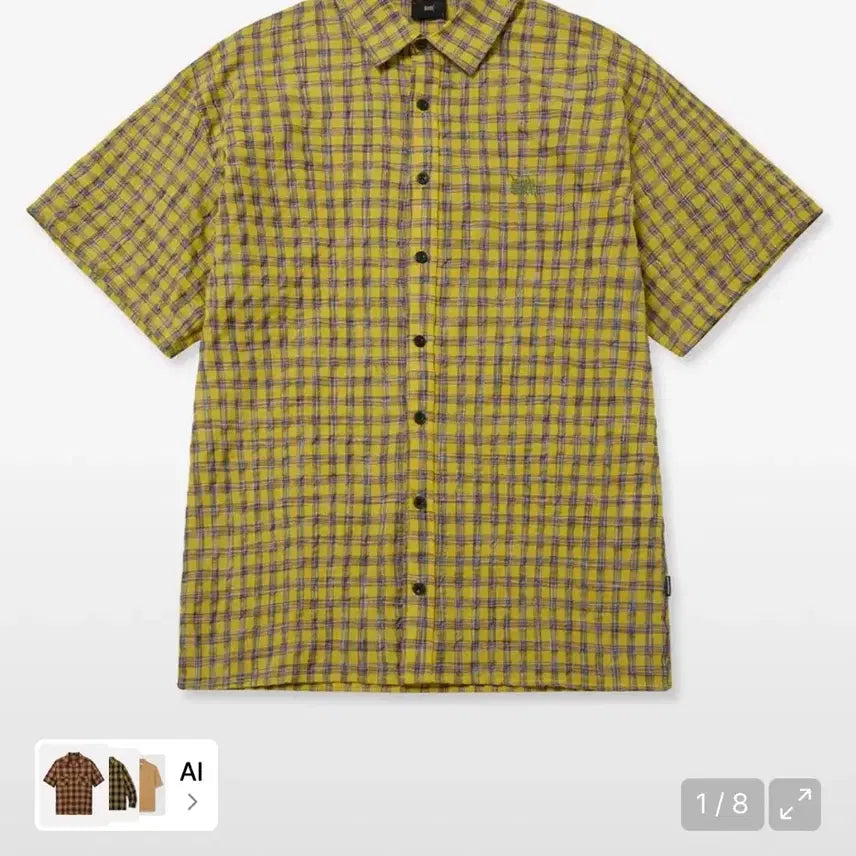 [BUNJANG] Brownbreath Check Short Sleeve Shirt / 브라운브레스 반팔 체크셔츠