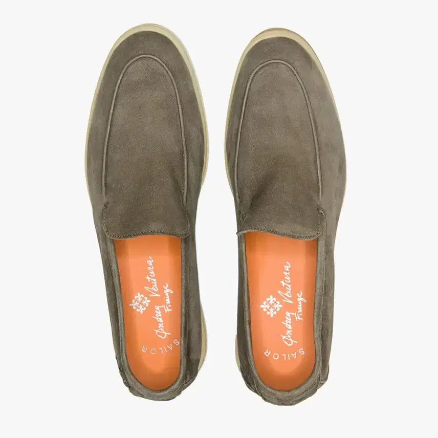 [BUNJANG] Andrea Ventura Sailor Loafers Grey Suede Size 42 / [새상품]안드레아 벤추라 세일러 로퍼 그레이 42