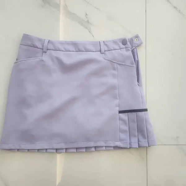 [BUNJANG] Women's Pleated Golf Skirt Lavender L / 골프 스커트