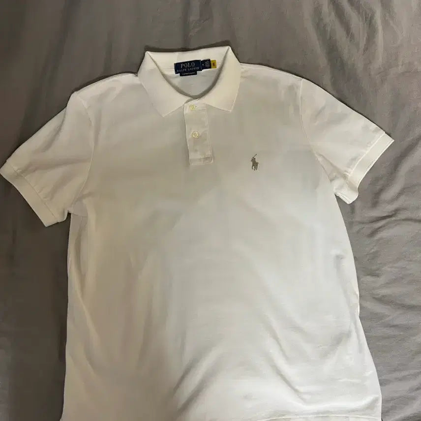 [BUNJANG] Polo Ralph Lauren White Custom Slim Fit T-Shirt M / 폴로 랄프로렌 화이트 카라티 커스텀슬림핏 M