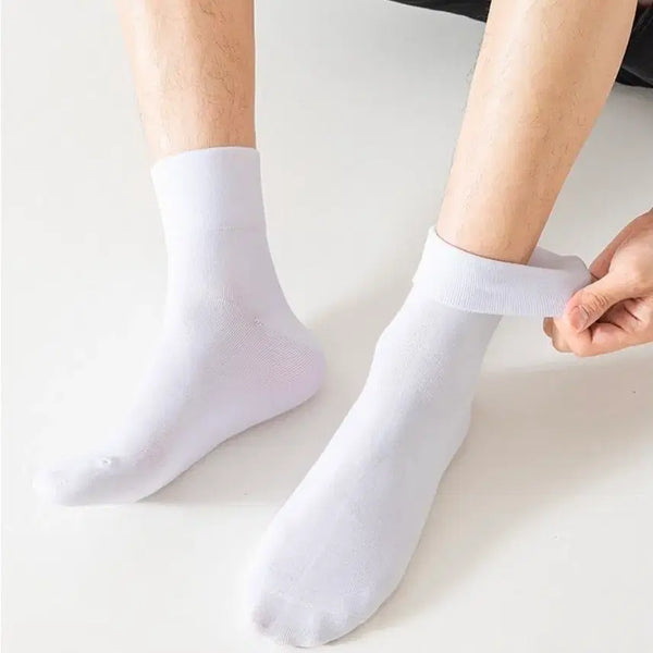 [BUNJANG] Men's White Socks 10-Pair Set / 남성용 흰색 양말 10켤레
