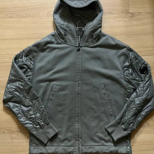 [BUNJANG] CP Company Diagonal Raised Fleece Zip-Up Hoodie Khaki / cp컴퍼니 다이애그널 레이즈드 플리스 pfd 후드집업 카키 새상품