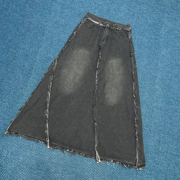 [BUNJANG] Women's M Blue Denim Long Skirt / [여성M] 청 스커트 롱 치마 만원샵