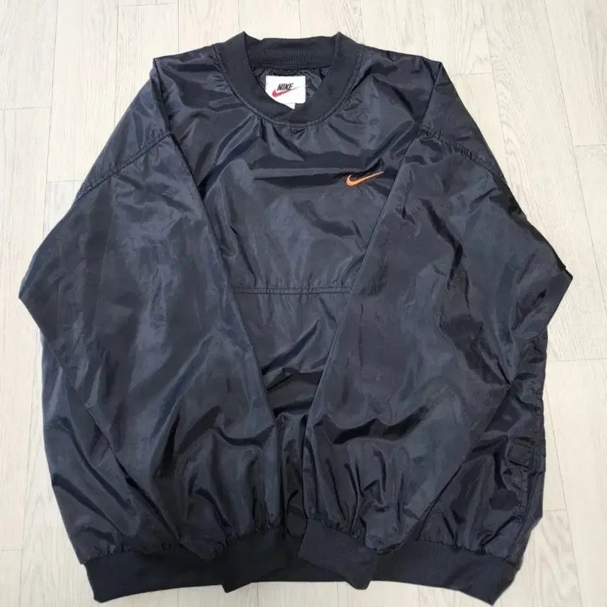 [BUNJANG] Nike Old School Black Anorak Windbreaker / 나이키 올드스쿨 블랙  아노락 바람막이 110