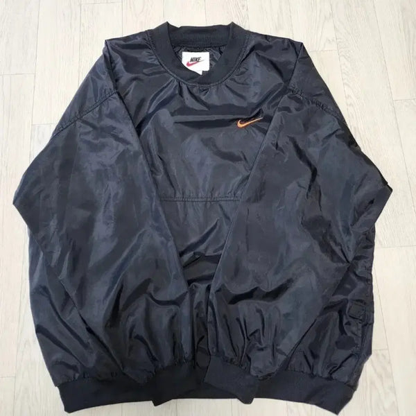 [BUNJANG] Nike Old School Black Anorak Windbreaker / 나이키 올드스쿨 블랙  아노락 바람막이 110