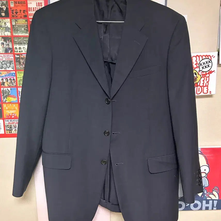 [BUNJANG] Yves Saint Laurent 3-Button Blazer Navy / 입생로랑 (제일모직 시절) 정장 3버튼 재킷 네이비