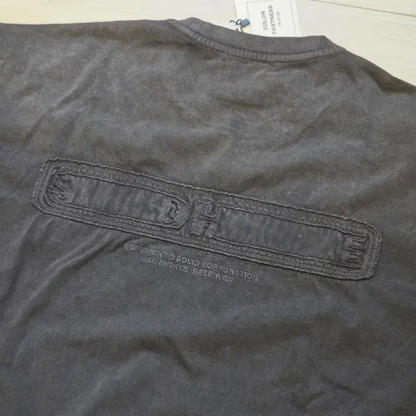 [BUNJANG] Solid Homme 25SS Dyed Back Logo T-Shirt Grey / [52] 솔리드옴므 25SS 다잉 백로고 티셔츠 그레이
