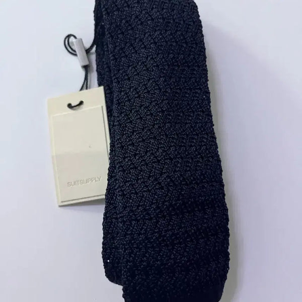 [BUNJANG] Suitsupply Navy Knit Tie 100% Silk / 수트서플라이 네이비 니트 타이(새상품)