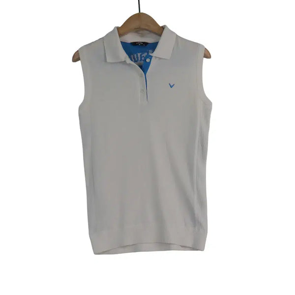 [BUNJANG] Callaway Women's White Golf Knit Vest / Callaway 캘러웨이 골프 니트 베스트 85 화이트 여성