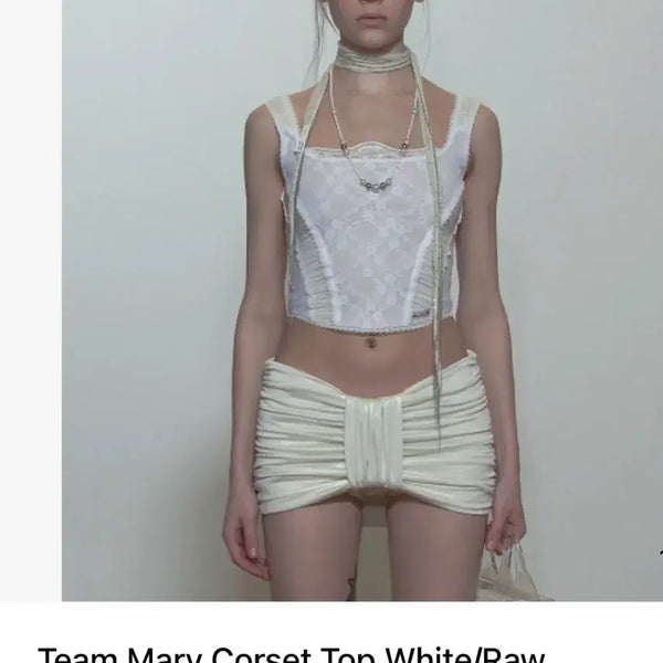 [BUNJANG] Sculptor Corset Lace Top XXS / 스컬프터 코르셋 레이스탑 xxs