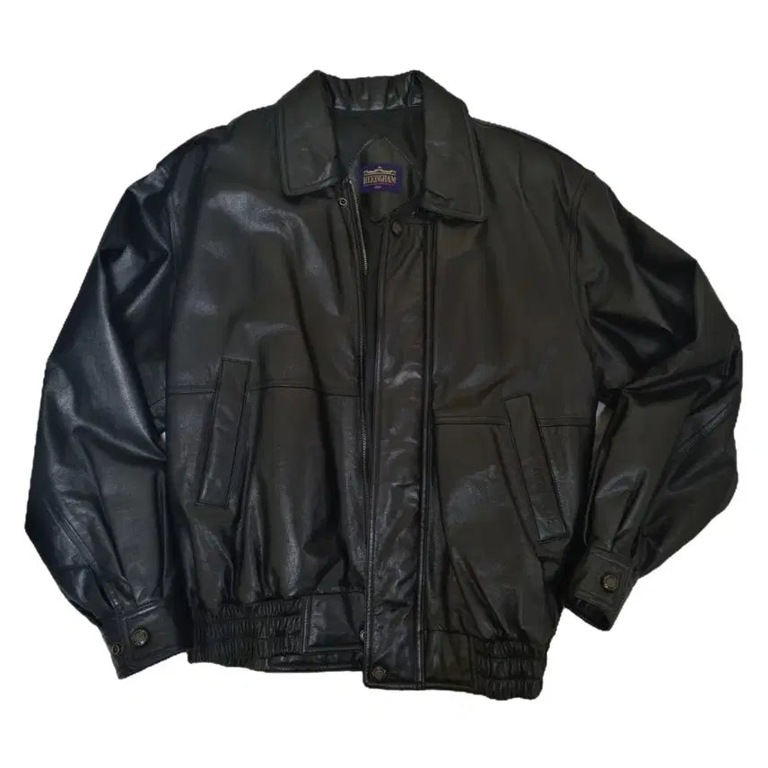 [BUNJANG] Buckingham Leather Jacket Black / 버킹엄 가죽 자켓 블랙