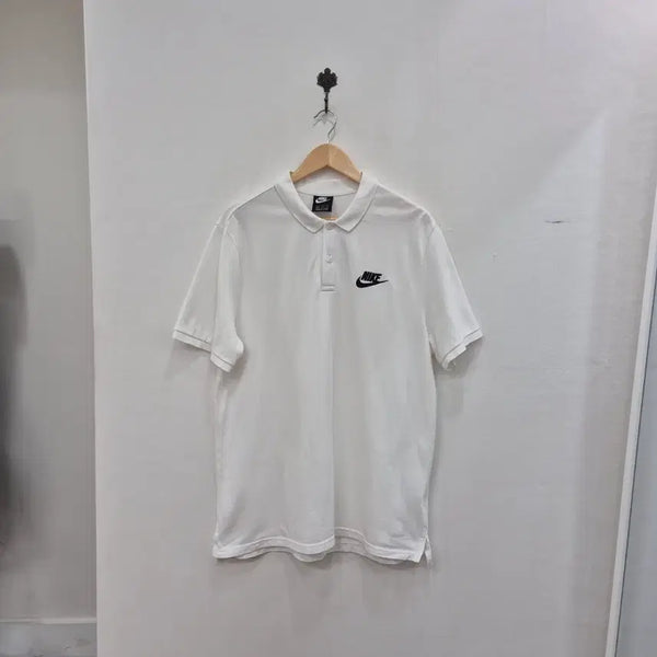 [BUNJANG] Nike Basic Logo Short Sleeve Polo Shirt White XXL / 나이키 기본 로고 반팔 카라티 흰색XXL