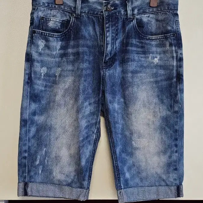 [BUNJANG] OPLS Washed Roll-Up Denim Shorts (Size 32) / OPLS 청바지 워싱 롤업 반바지 32