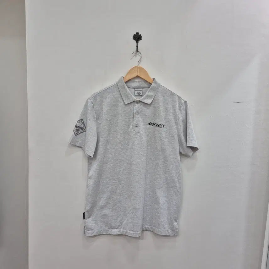 [BUNJANG] Discovery Grey Short Sleeve Polo Shirt Size 100 / 디스커버리 반팔 카라티 그레이100