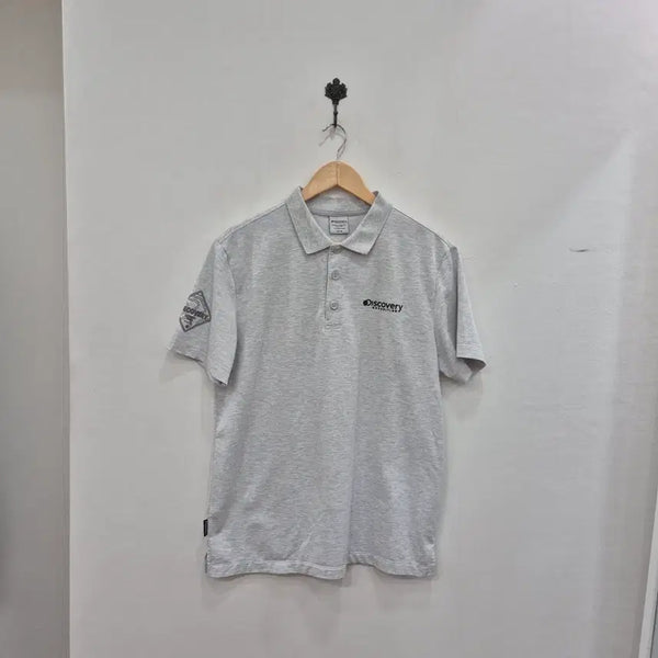 [BUNJANG] Discovery Grey Short Sleeve Polo Shirt Size 100 / 디스커버리 반팔 카라티 그레이100