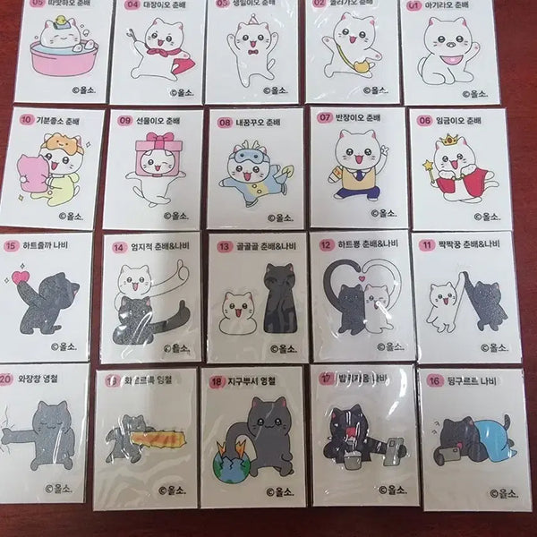 [BUNJANG] Nya-han Namja Sticker Set - Series 1 (20 Types Complete) / 냐한남자춘배띠부씰 1탄20종완성본 판매 합니다.