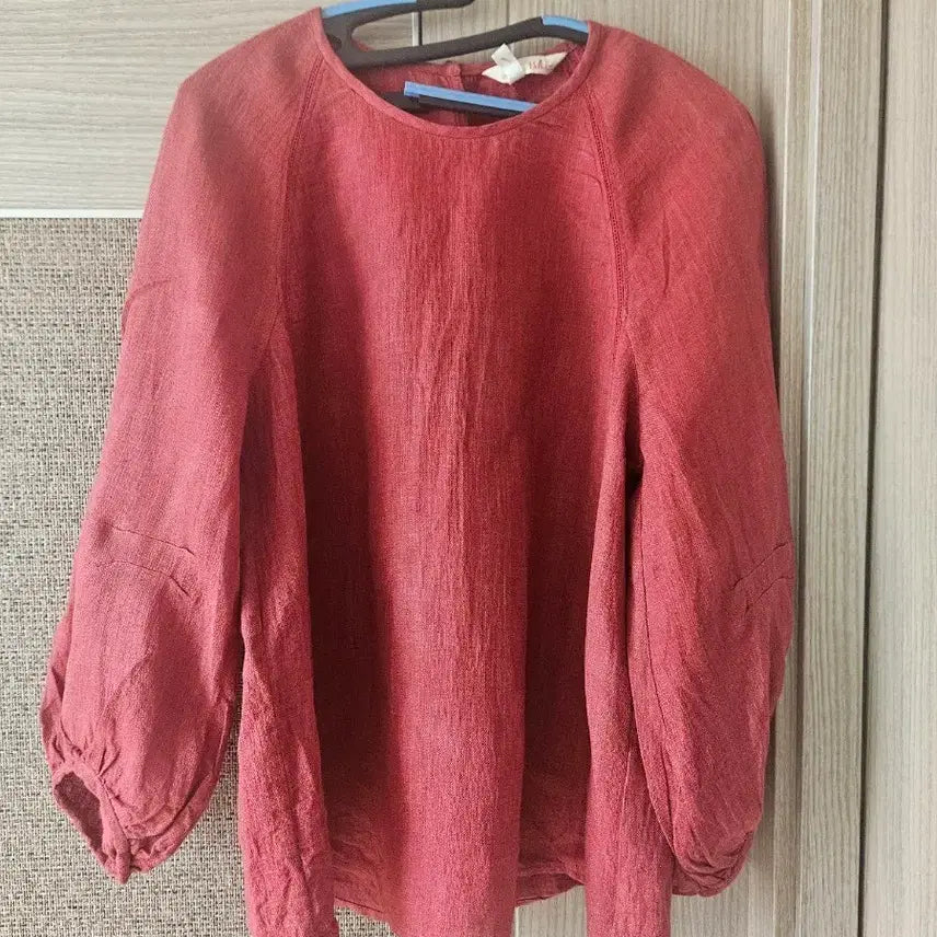 [BUNJANG] I S A E Soft Red Blouse / 이새isae